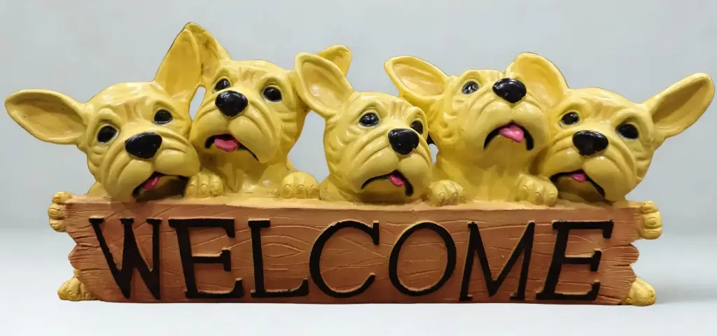 5 Dog set, Large size, 30 cm length for bigger shelves